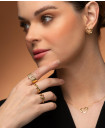 Heart set with 18k gold with diamond 